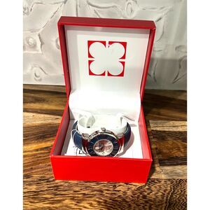 Liz Claiborne New York Cowhide Band Watch New